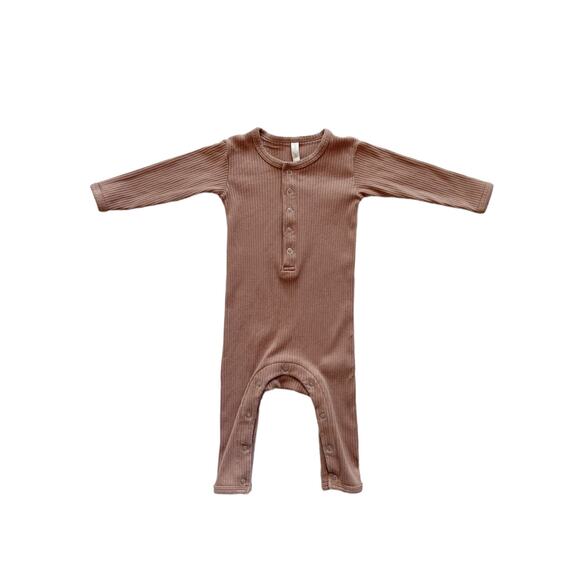 Quincy Mae Ribbed Jumpsuit Romper Size 3-6m - Picture 1 of 4